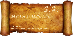 Sátori Hágár névjegykártya
